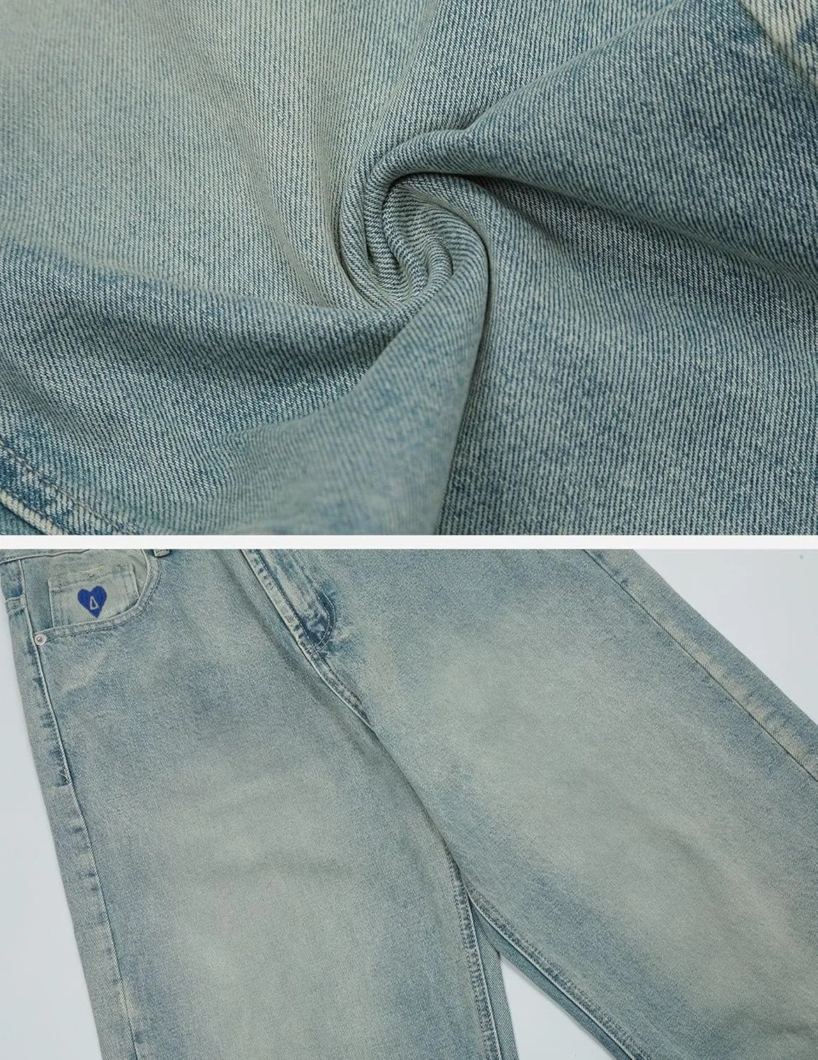 Aelfric Eden Womens Baggy Wide Leg Jeans High Waisted Casual Loose Unisex Washed Jeans Streetwear Y2K Straight Denim Pants