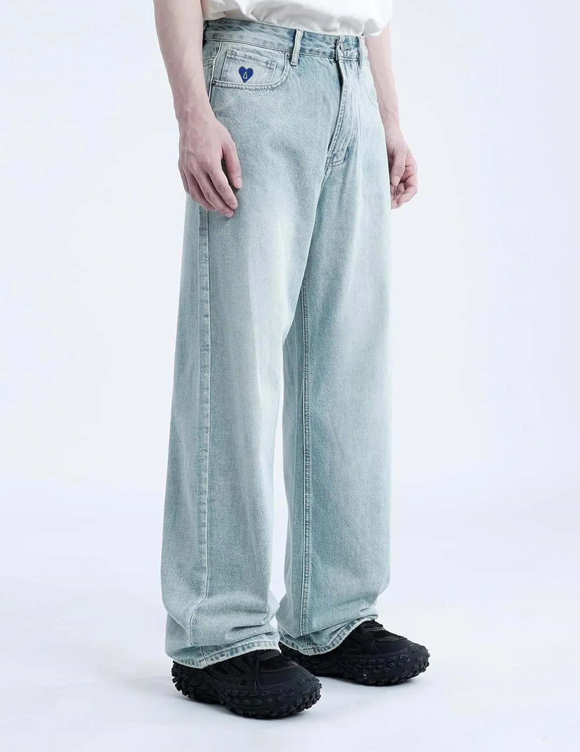 Aelfric Eden Womens Baggy Wide Leg Jeans High Waisted Casual Loose Unisex Washed Jeans Streetwear Y2K Straight Denim Pants