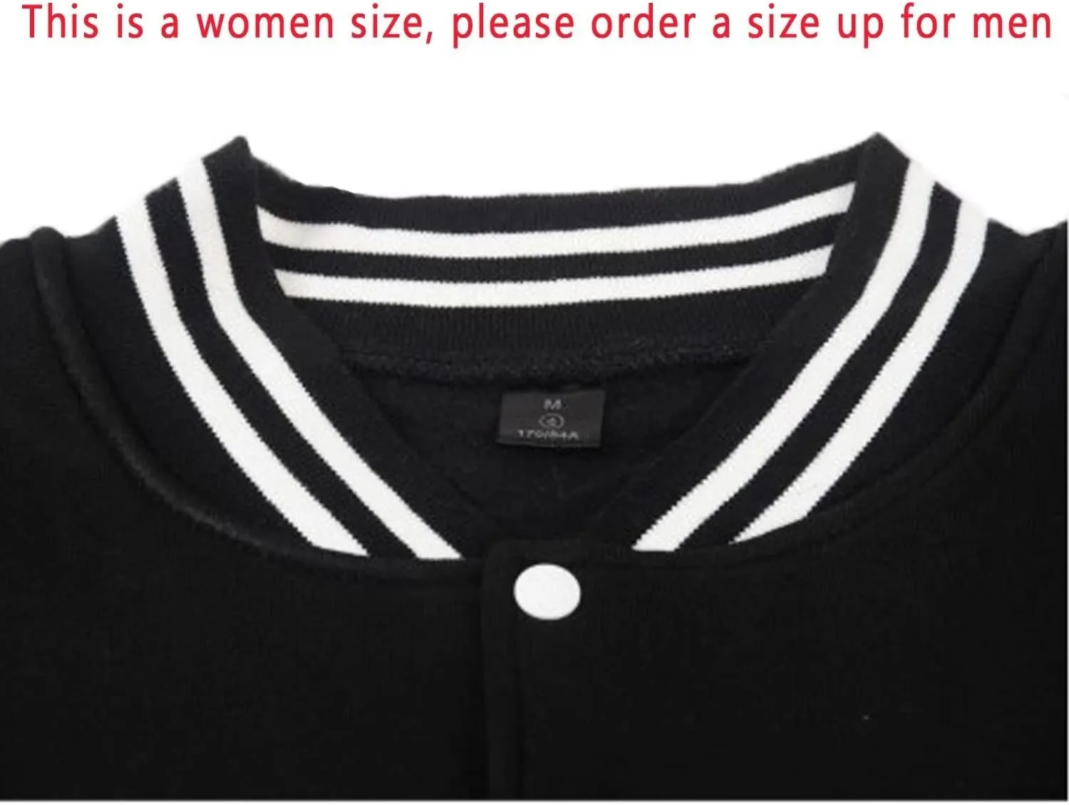 babyhealthy Women's Men's Varsity Baseball Jacket Casual Letterman Bomber Jacket Windbreaker Lightweight Jacket Coat