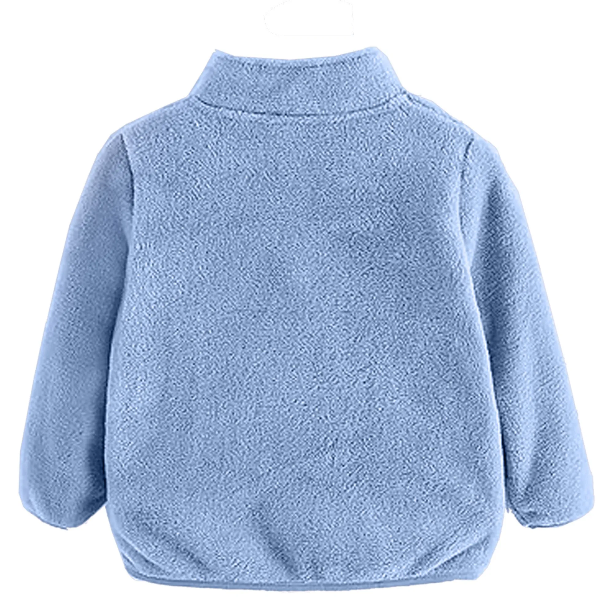 Babymoon Winter Baby Boys & Girls Sweater Kids Jacket Zipper Cardigan | Skyblue
