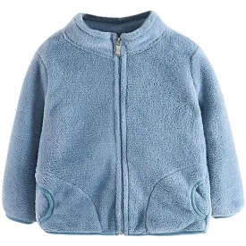 Babymoon Winter Baby Boys & Girls Sweater Kids Jacket Zipper Cardigan | Skyblue