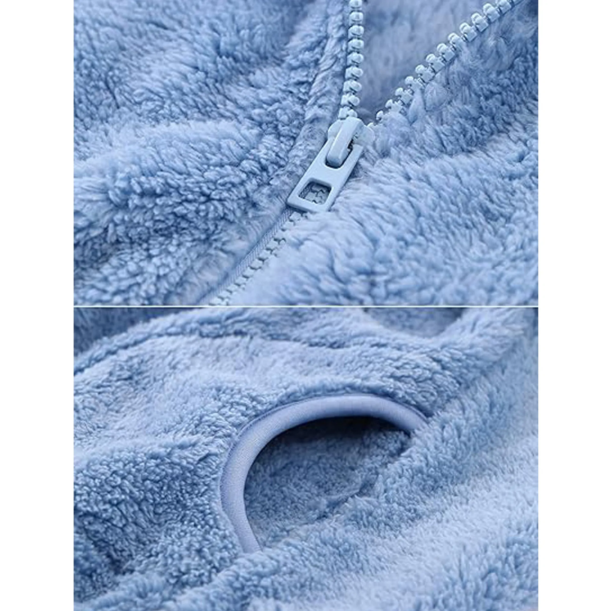 Babymoon Winter Baby Boys & Girls Sweater Kids Jacket Zipper Cardigan | Skyblue
