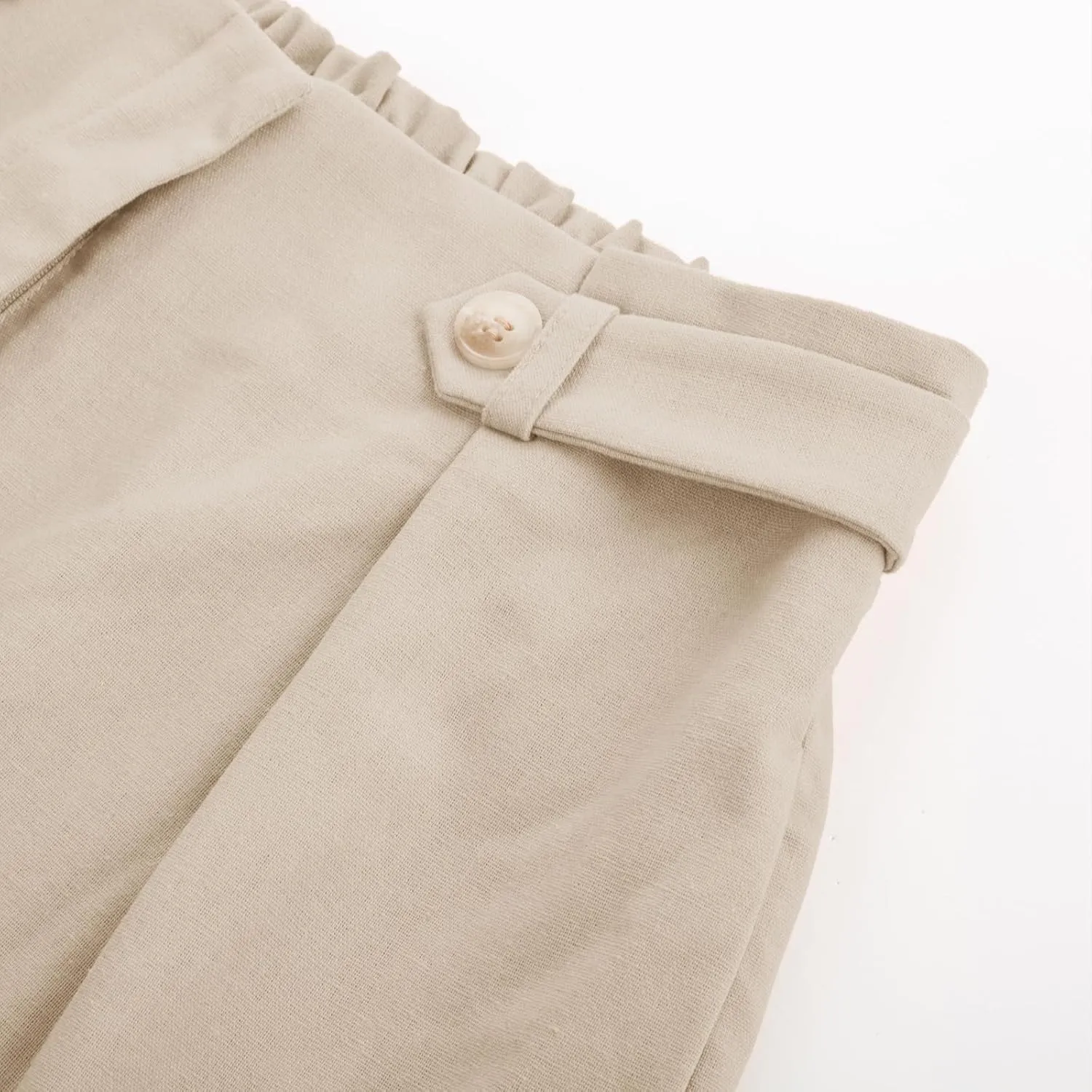 Belle Poque Linen Shorts for Women 2025 Summer Trendy Shorts Elastic High Waisted Dressy Casual Shorts with Pockets