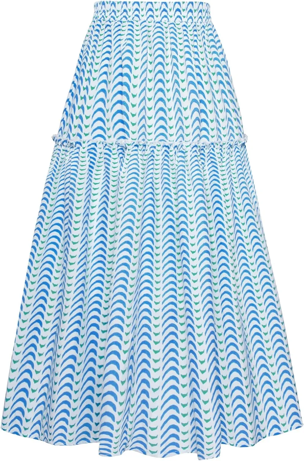 Belle Poque Women Floral Skirt High Waisted Midi Skirt Flowy Skirt with Pockets