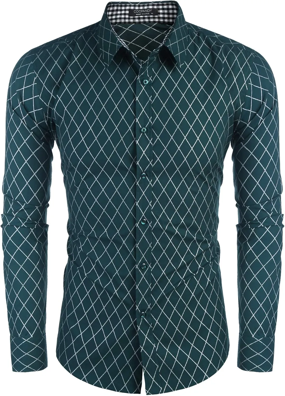 COOFANDY Men's Business Dress Shirt Long Sleeve Slim Fit Casual Button Down Shirt