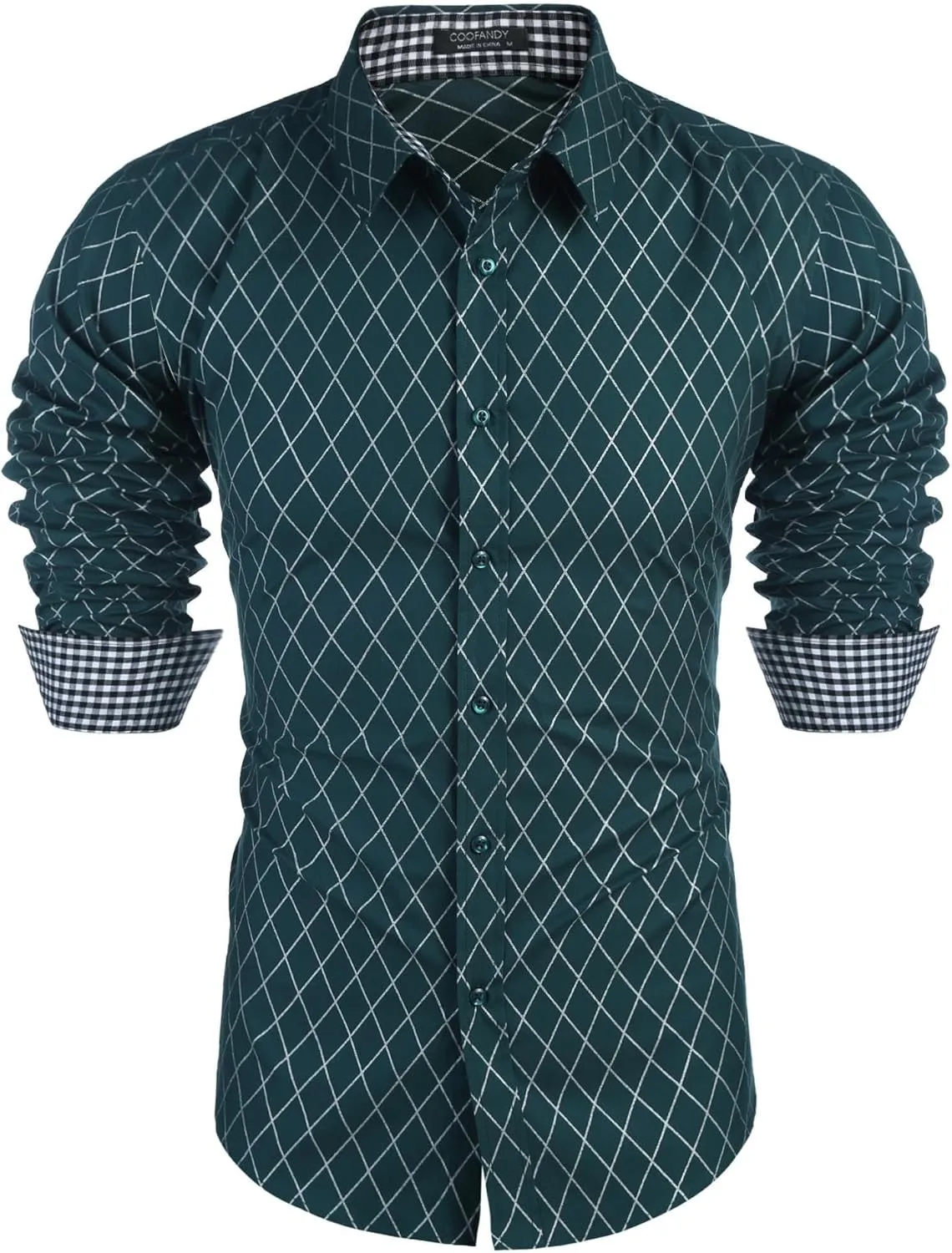 COOFANDY Men's Business Dress Shirt Long Sleeve Slim Fit Casual Button Down Shirt