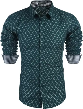COOFANDY Men's Business Dress Shirt Long Sleeve Slim Fit Casual Button Down Shirt