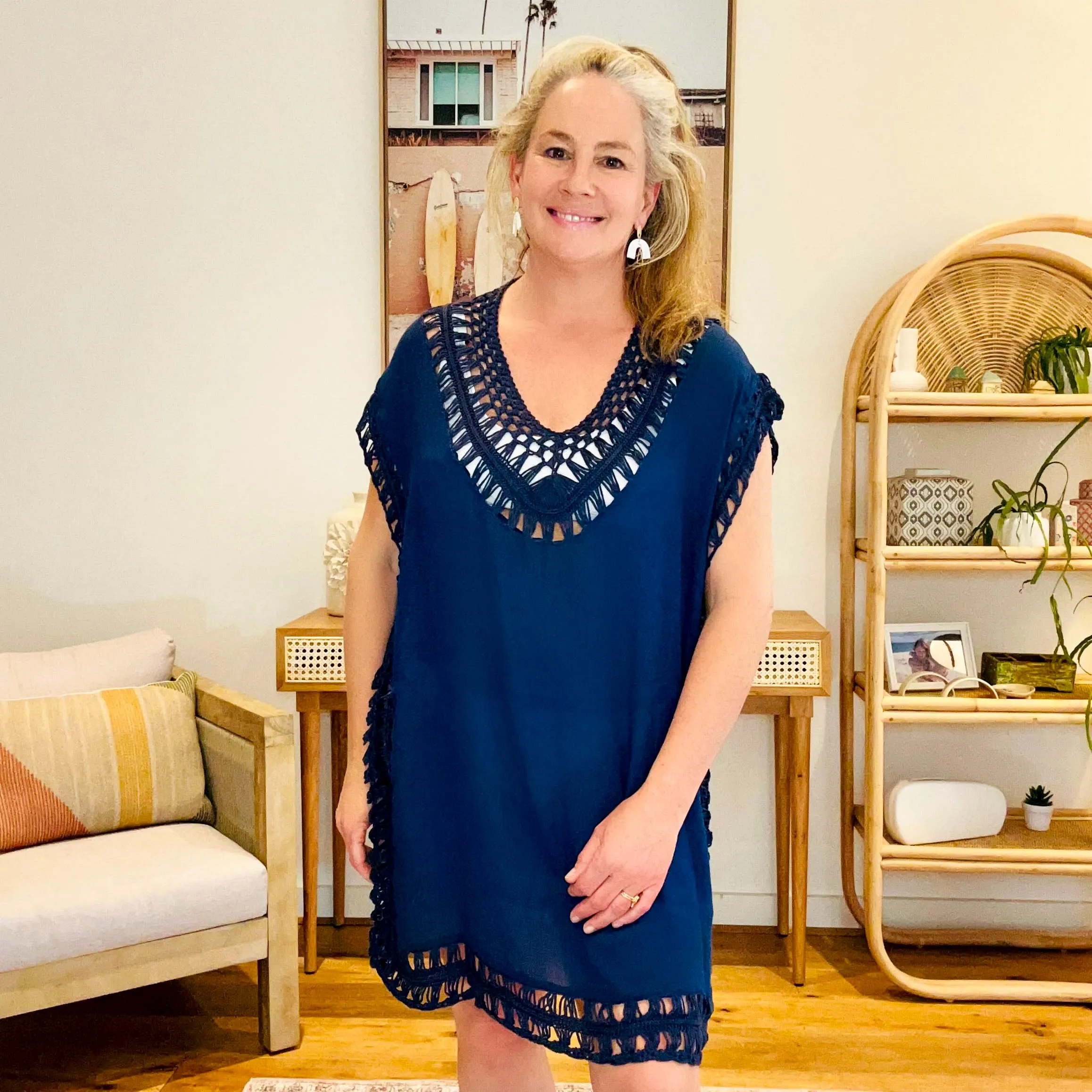 Crochet Navy Sun Tunic