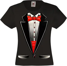 fresh tees Brand- Kids Tuxedo with Bow Tie T-Shirt Funny Shirts