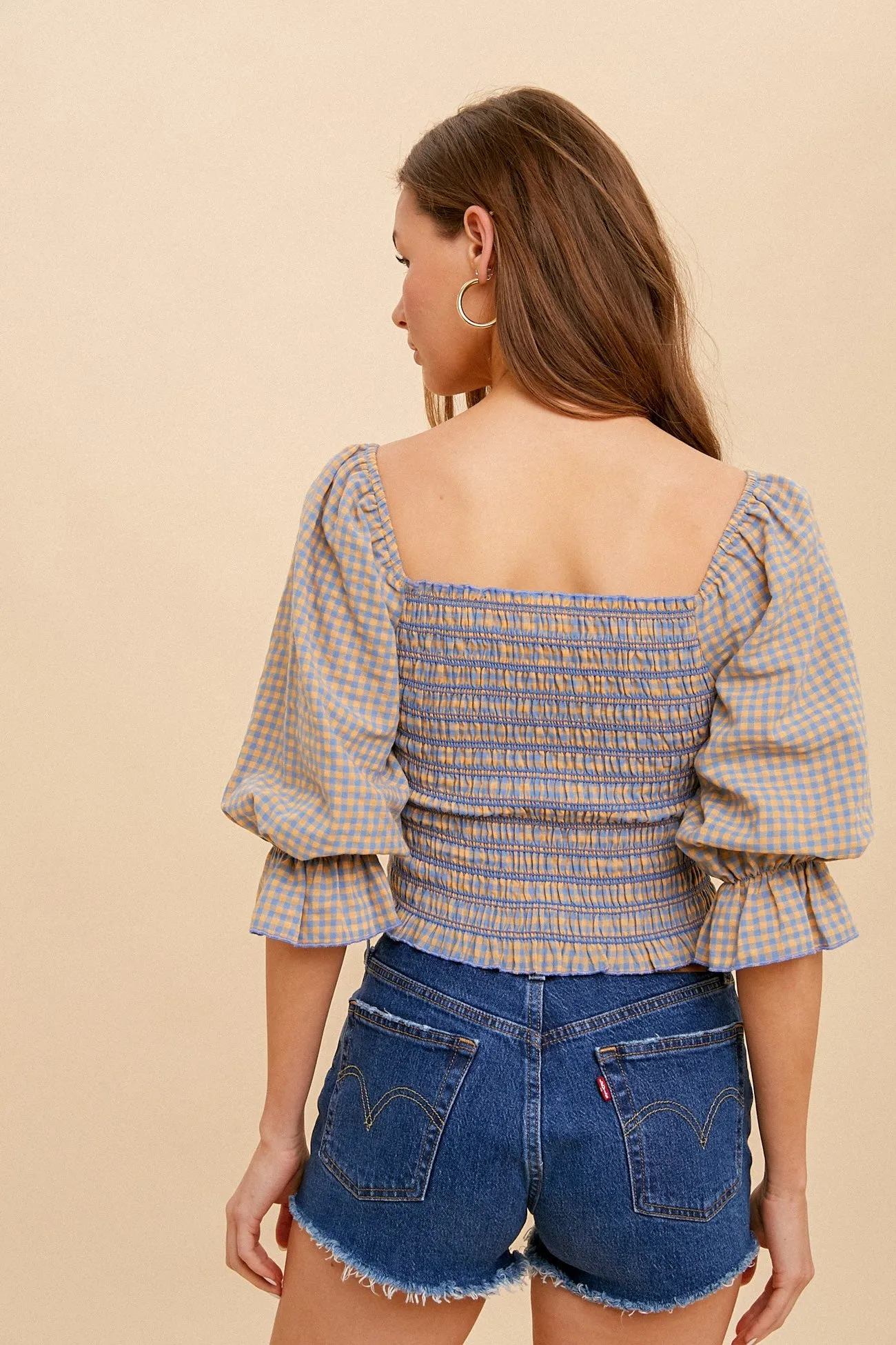 Gingham Blouse Style 3181