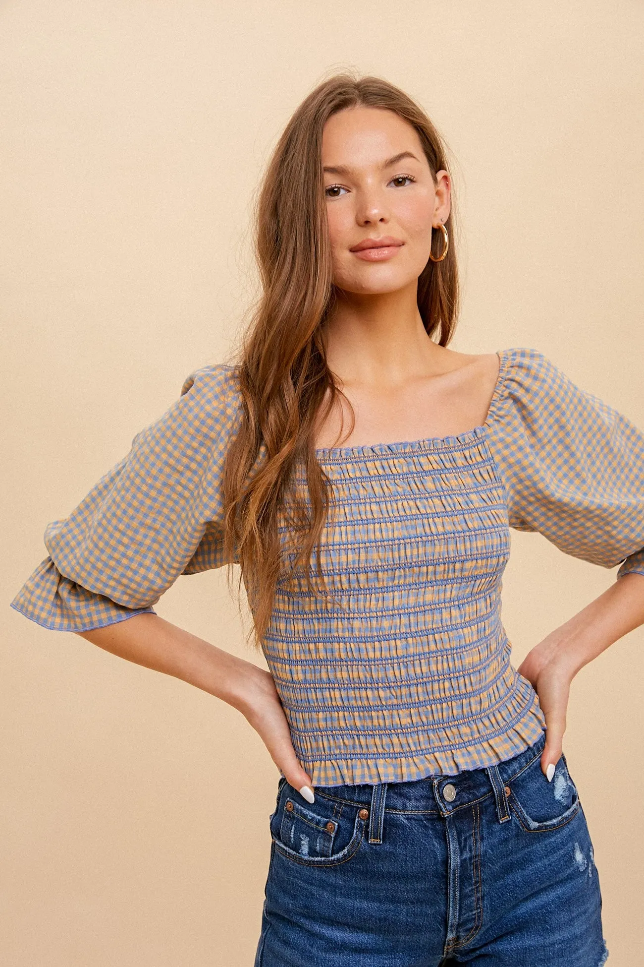 Gingham Blouse Style 3181