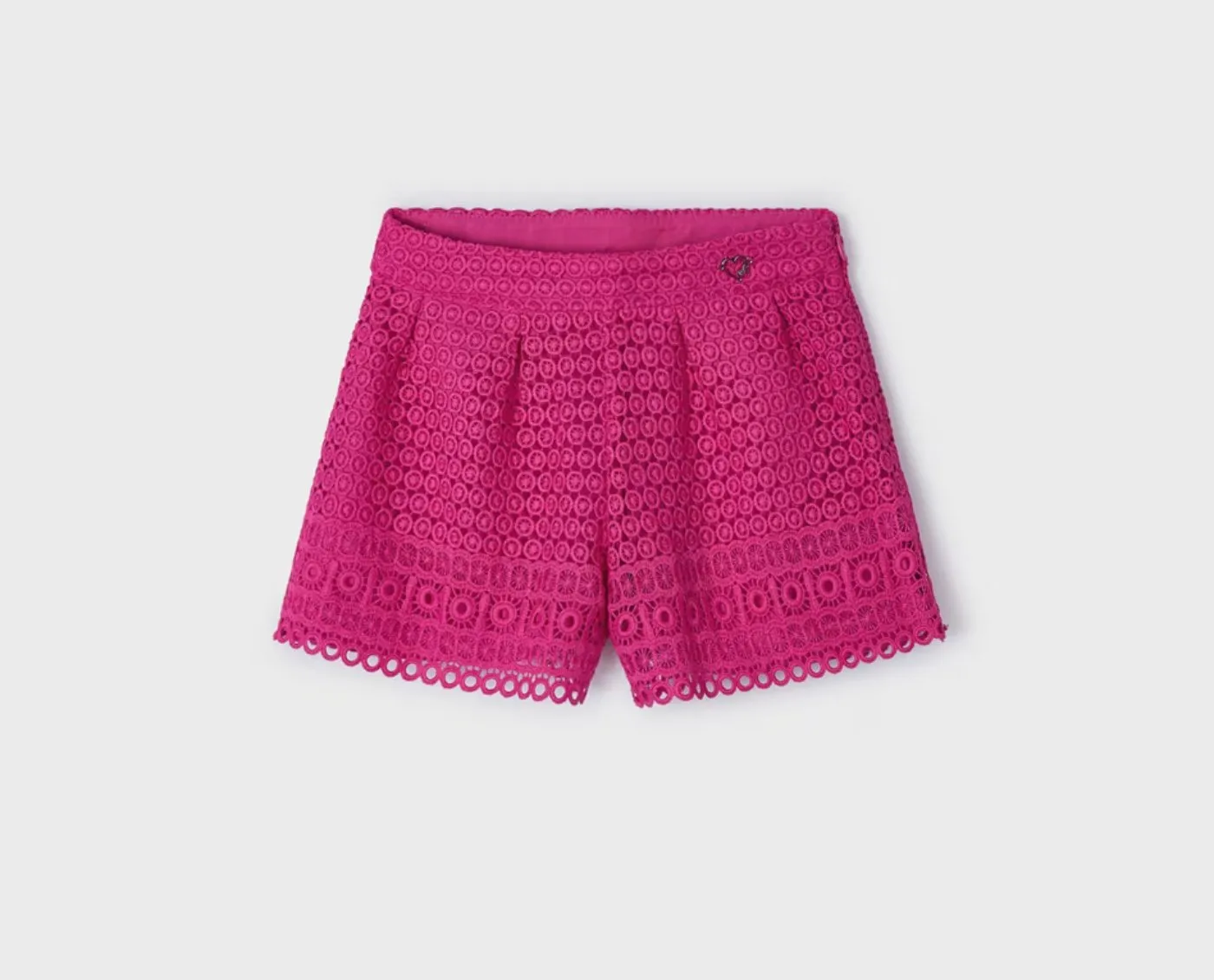 Mayoral Girls Fuchsia Guipure Shorts