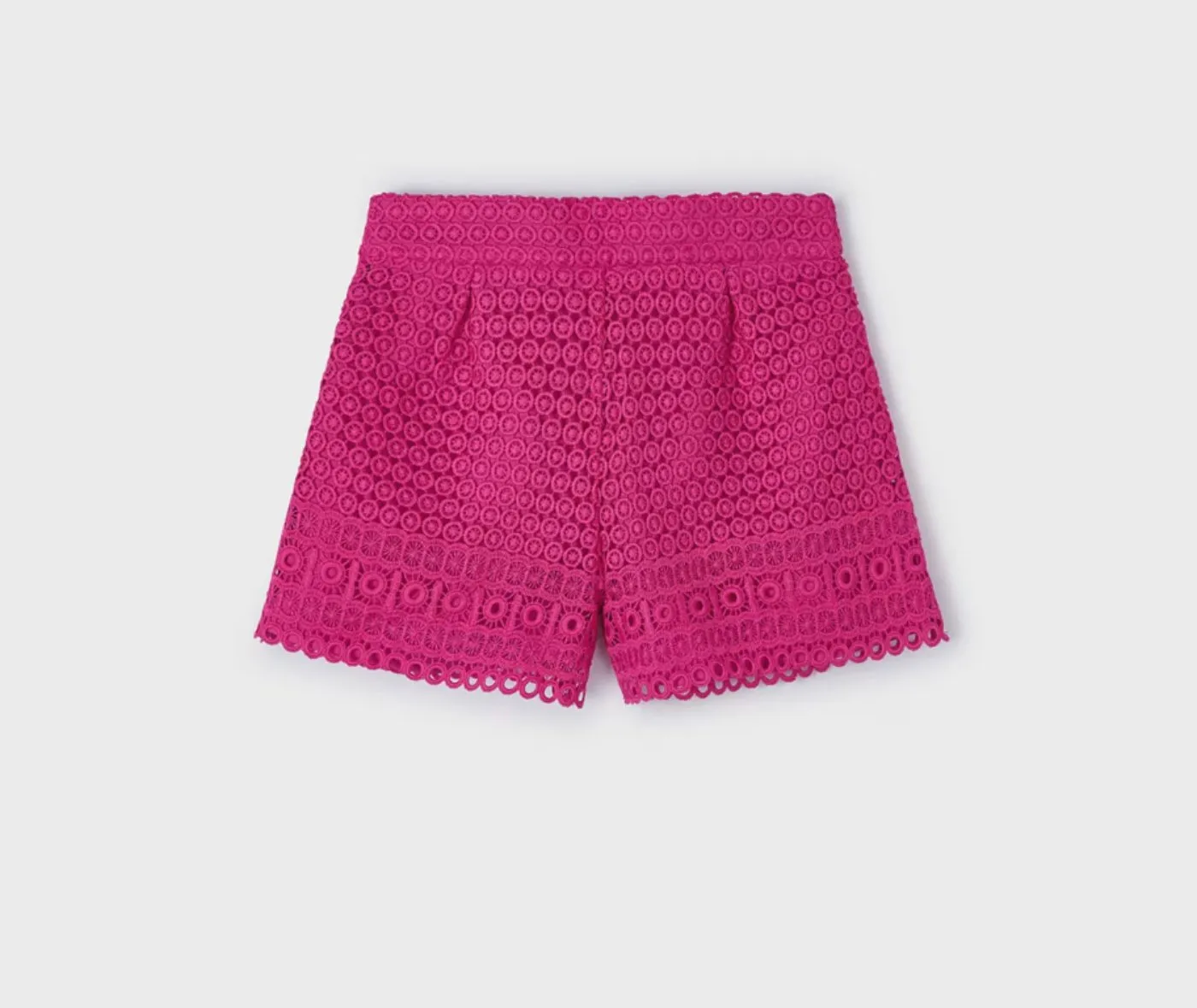 Mayoral Girls Fuchsia Guipure Shorts