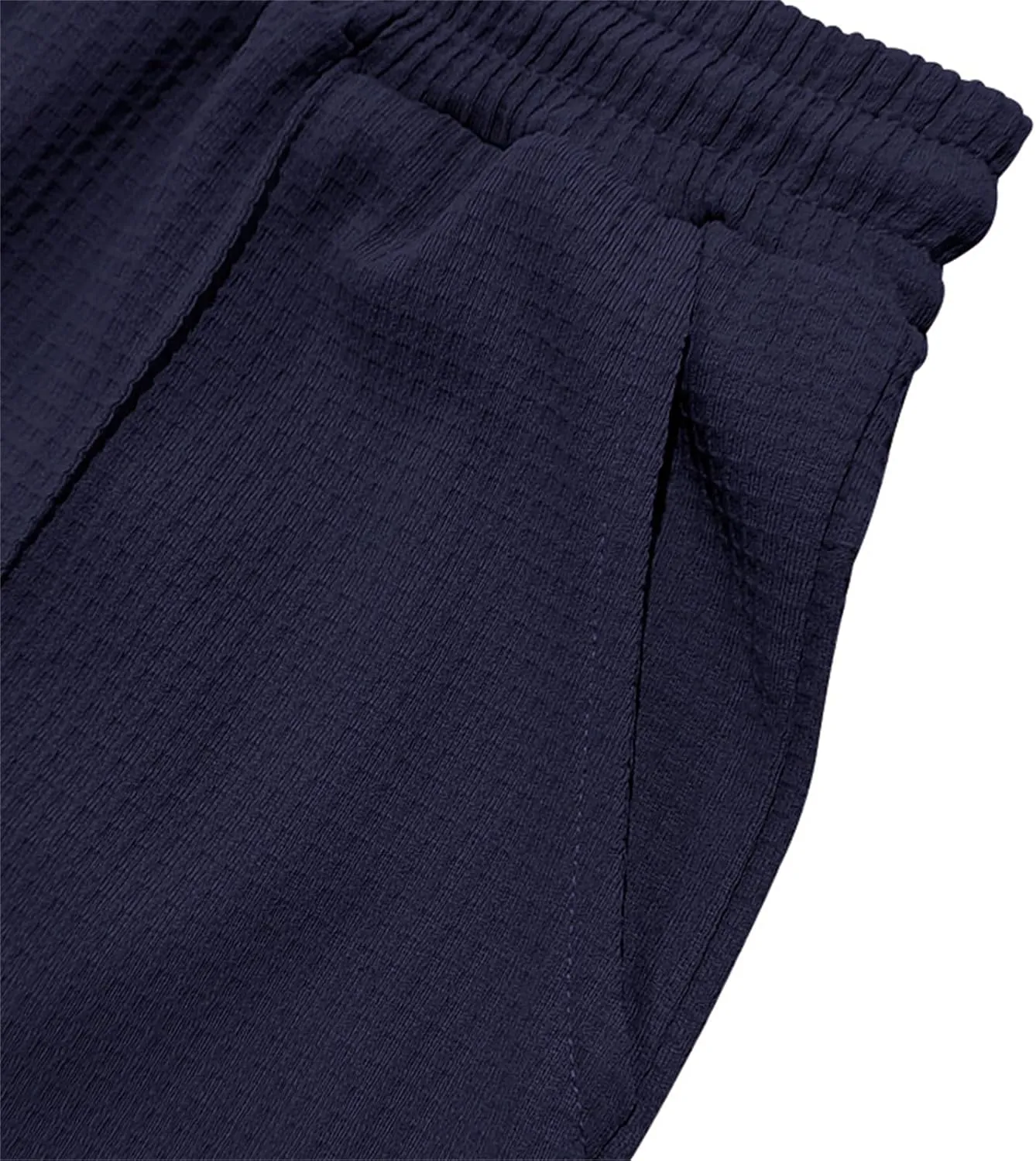 Mens Lightweight Loose Fit Elastic Waist Drawstring Wide Leg Summer Beach Yoga Pajama Lounge Sleep Trouser Pants