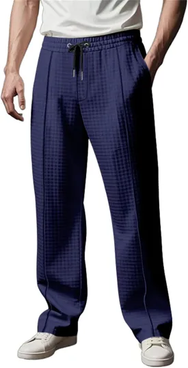 Mens Lightweight Loose Fit Elastic Waist Drawstring Wide Leg Summer Beach Yoga Pajama Lounge Sleep Trouser Pants