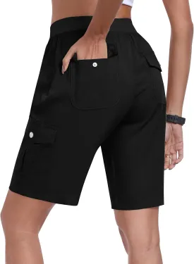 MoFiz Women's Hiking Shorts Athletic Outdoor Cargo Shorts for Women Quick Dry Running Summer Shorts with Pockets