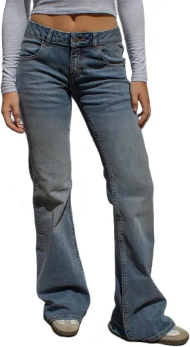 Mxiqqpltky Low Waist Bell Bottom Jeans for Women Y2k Straight Leg Stretch Bootcut Jeans Boyfriend Flare Denim Pants