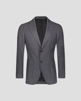 SG Single Breasted Blazer – Charcoal Pinstripe