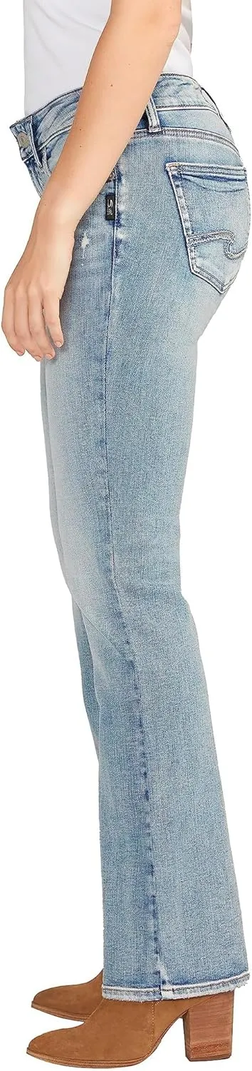 Silver Jeans Co. Women's Britt Low Rise Curvy Fit Slim Bootcut Jeans