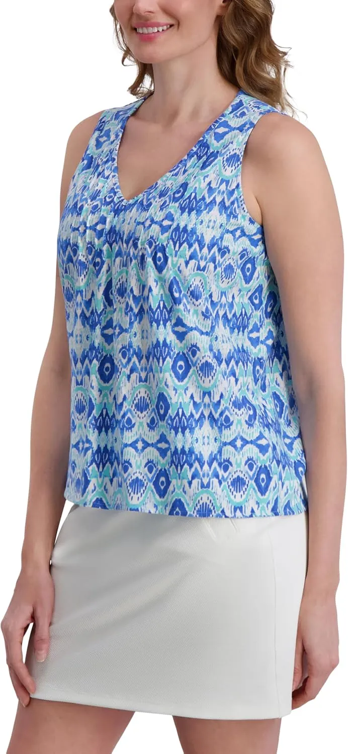 Stella Parker Women's V-Neck Blouse  Flowy Lightweight Top for Casual, Work, Travel, Or Resort Wear