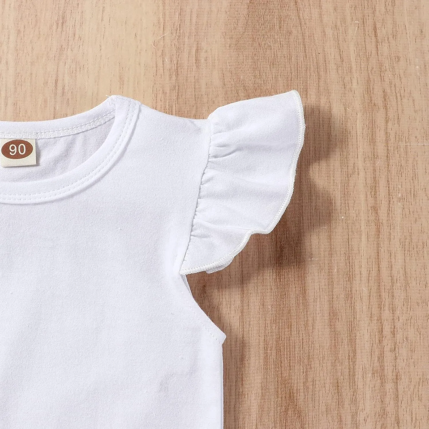 Toddler Baby Girl Skirt Outfit Solid Color Ruffle Long Sleeve Tee Tops Kids Girl Blouse