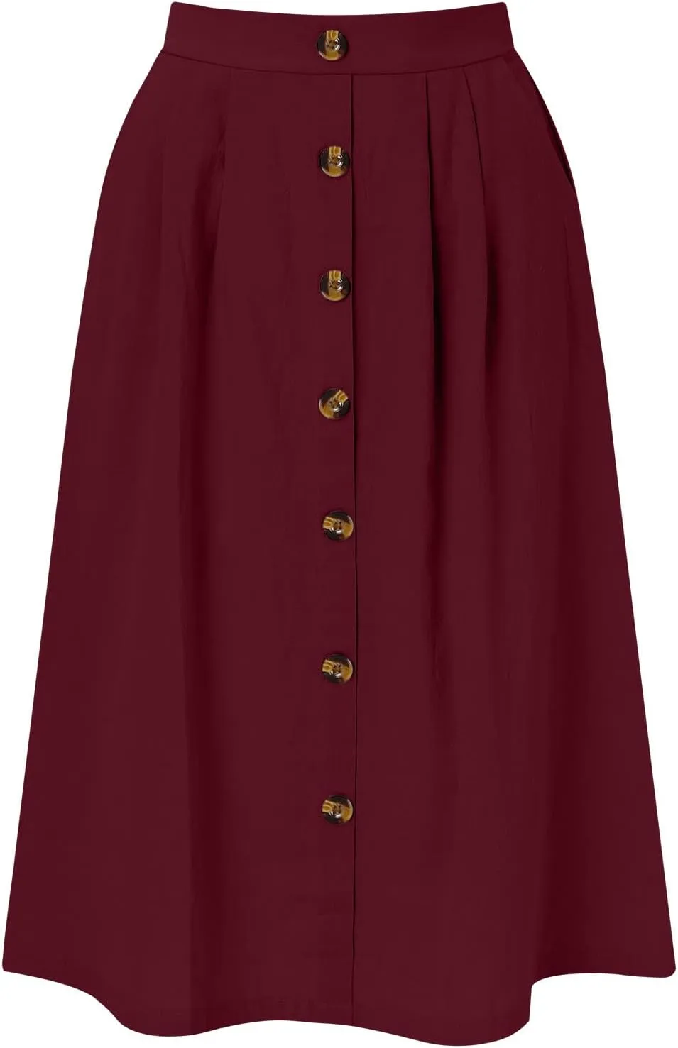 Women 2023 Summer Spring Skirt Women Long Button Skirt Solid Color High Waist Fashion Casual A Line Denim Pencil