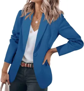Womens Casual Blazers Open Front Lightweight Long Sleeve Lapel Work Office Jackets Blazer Business Suits Jacket